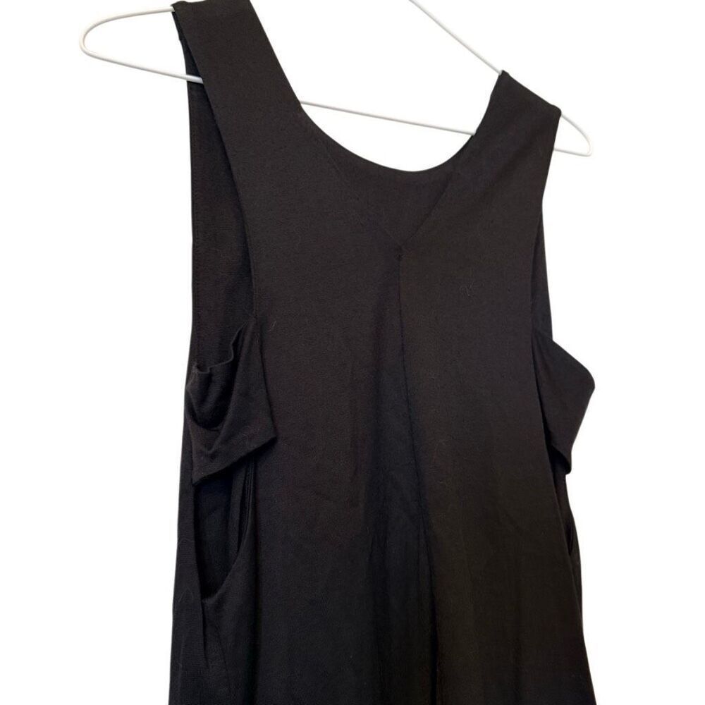 Banana Republic Sleeveless V-Neck Open Sides Double Layered Mini Dress Black XS - Picture 2 of 6